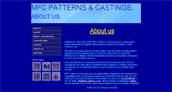 Desktop Screenshot of mfcpatterns-castings.co.uk